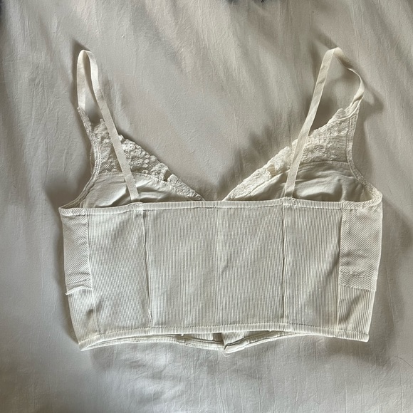 Free People Button-up white crop top, size M - Picture 7 of 8